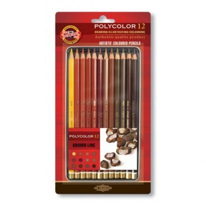 SET 12 CREIOANE POLYCOLOR NUANTE GRI/MARO KIN
