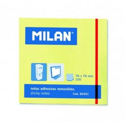BLOC NOTES ADEZIV MILAN 75X75 GALBEN